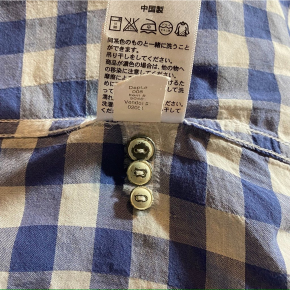 Eddie Bauer Roll-up Long Sleeve Checkered Button Down shirt Size M Women’s - Picture 8 of 8